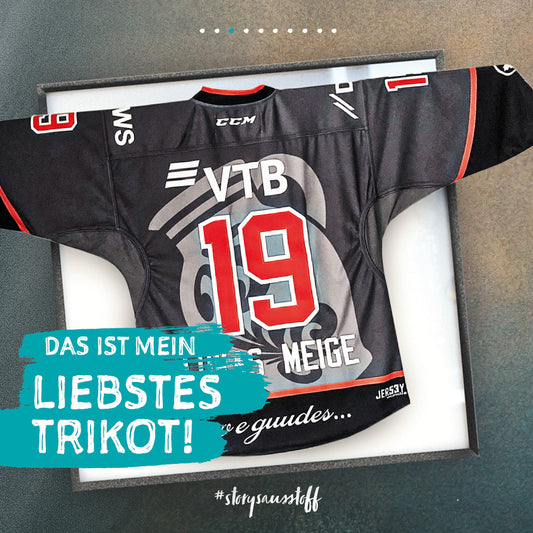 Eishockeytrikot im Living.Steel Trikotrahmen